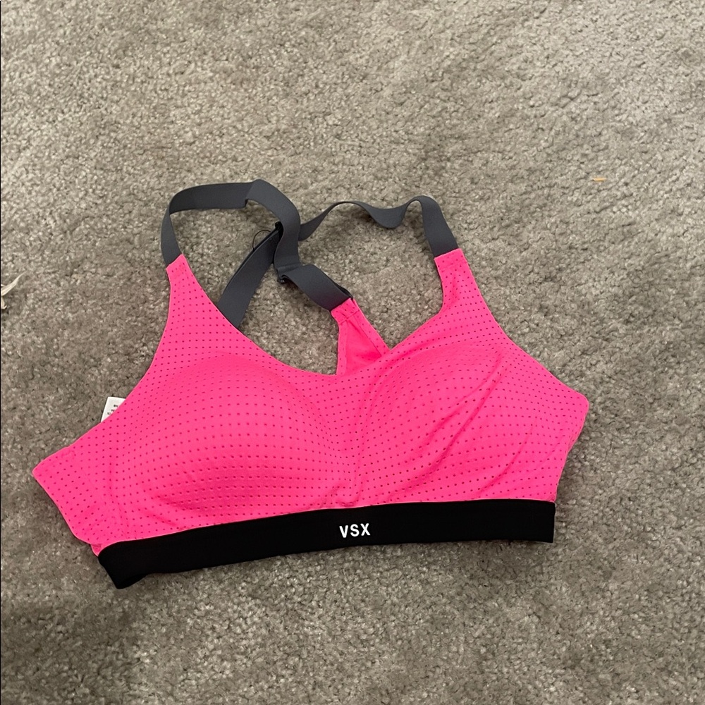 VSX Neon Pink and Black Sports Bra
